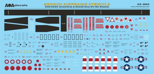 AOA 32004 OV-10A Bronco Black Ponies Vietnam War Decals 1:32