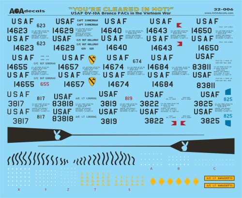 AOA Decals AOA32006 1:32 North-American/Rockwell OV-10A Broncos