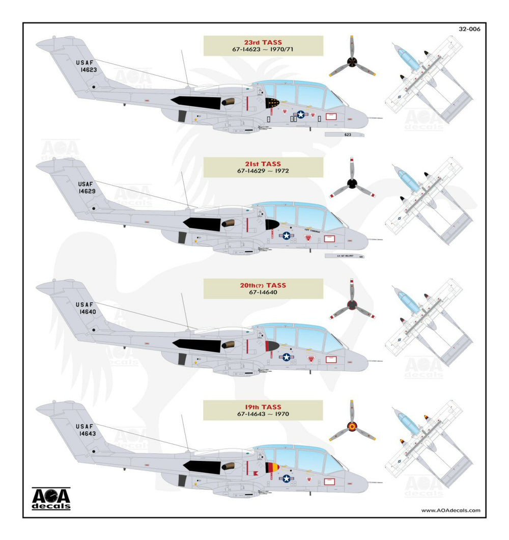 AOA Decals AOA32006 1:32 North-American/Rockwell OV-10A Broncos