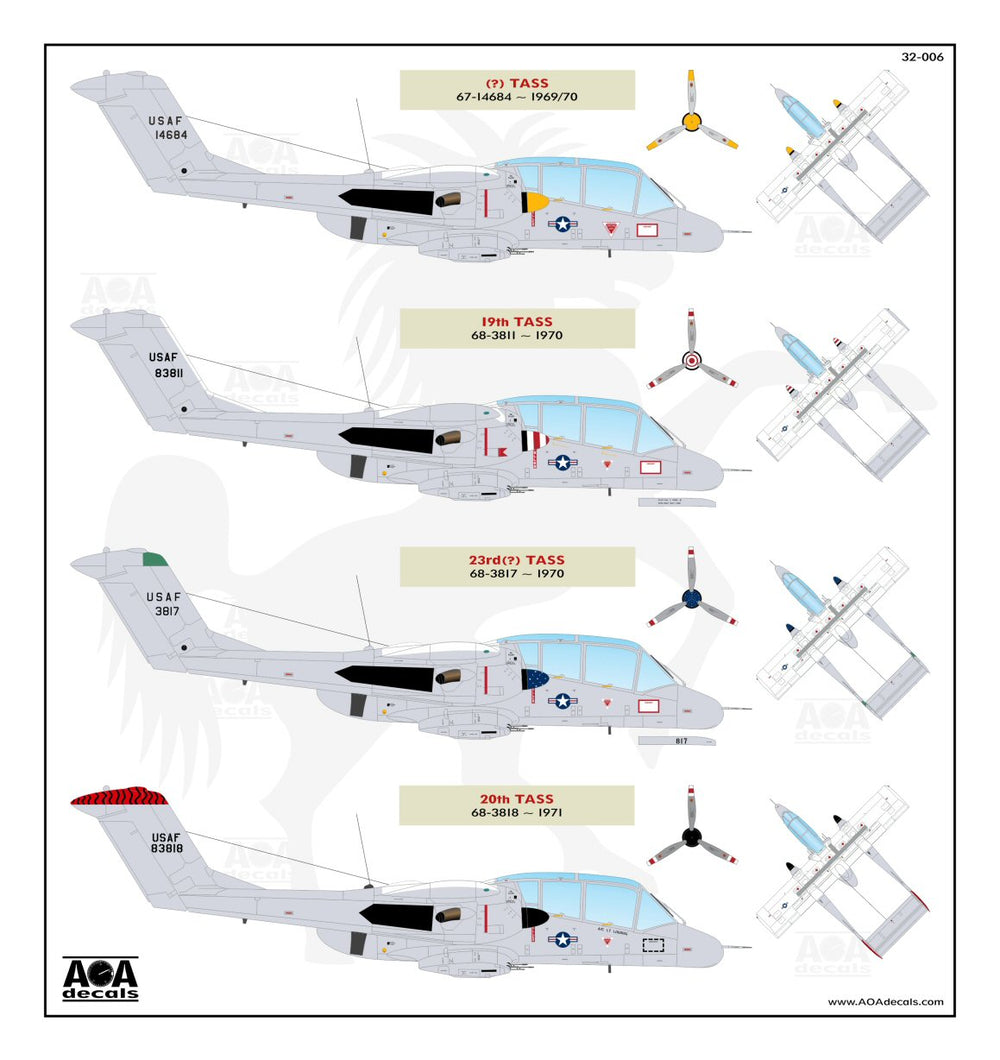 AOA Decals AOA32006 1:32 North-American/Rockwell OV-10A Broncos