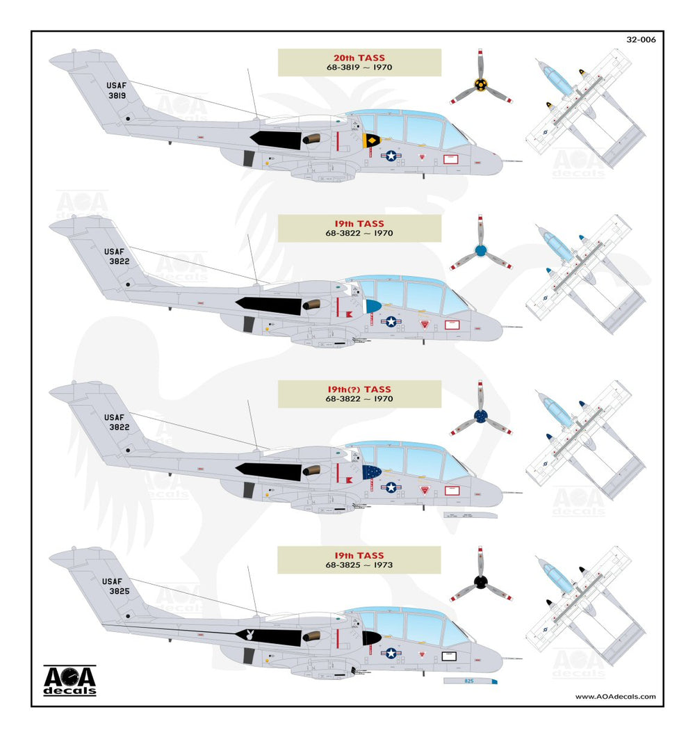 AOA Decals AOA32006 1:32 North-American/Rockwell OV-10A Broncos