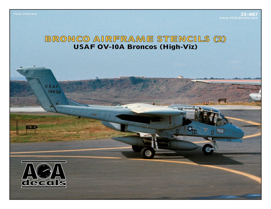AOA Decals AOA32007 1:32 North-American/Rockwell OV-10A Broncos airframe stencil