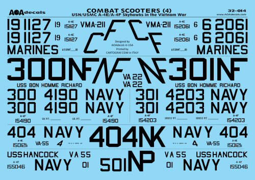 AOA Decals AOA32014 1:32 Combat Scooters