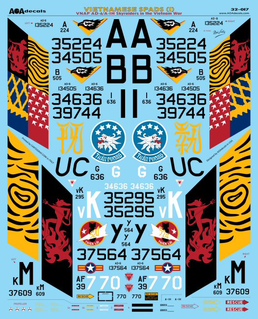 AOA Decals AOA32017 1:32 Vietnamese Spads