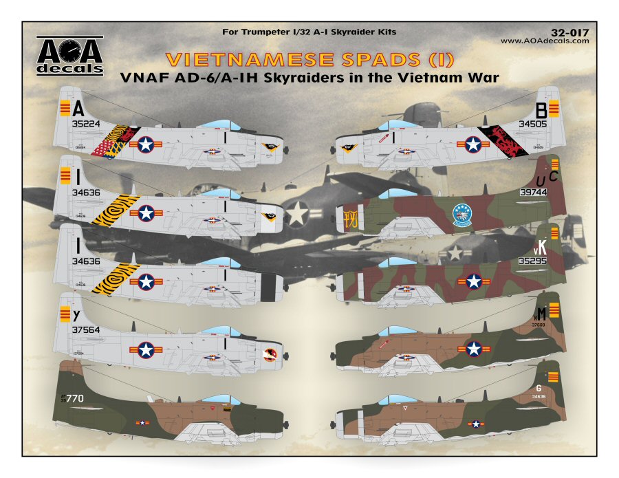 AOA Decals AOA32017 1:32 Vietnamese Spads