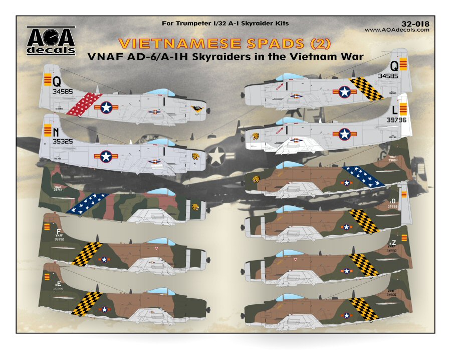 AOA Decals AOA32018 1:32 Vietnamese Spads