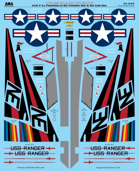 AOA Decals AOA32030 1:32 VF-154 Black Knights