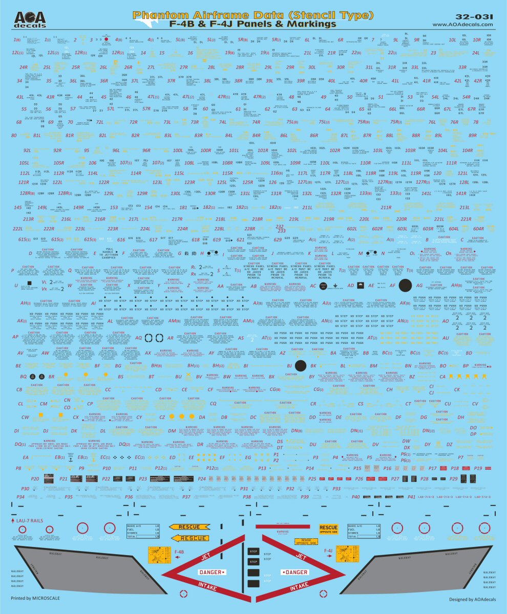 AOA Decals AOA32034 1:32 VMFA-212 Lancers