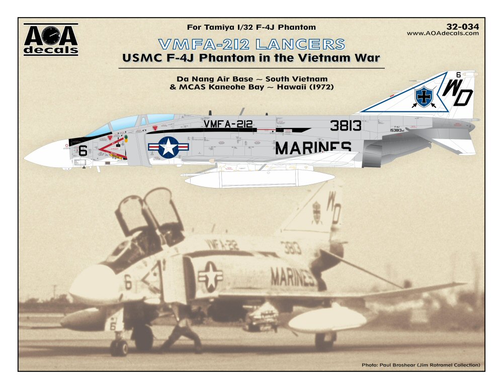 AOA Decals AOA32034 1:32 VMFA-212 Lancers