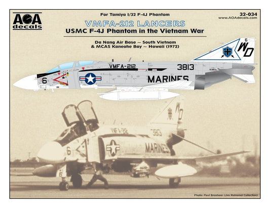 AOA Decals AOA32034 1:32 VMFA-212 Lancers