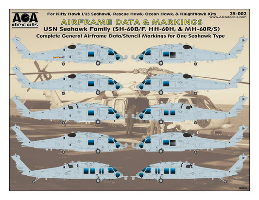 AOA Decals AOA35002 1:35 airframe Data & Markings