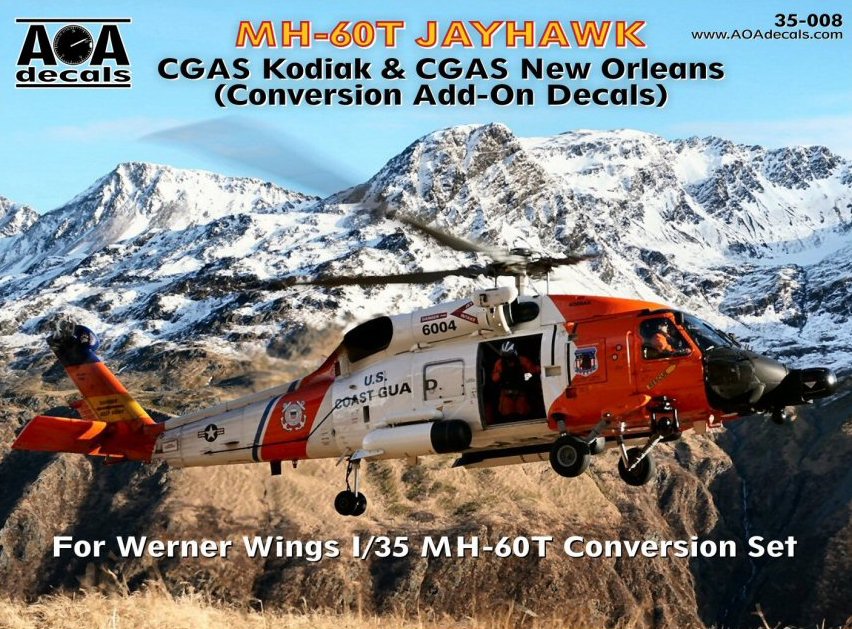 AOA Decals AOA35008 1:35 Sikorsky MH-60T JAYHAWK CGAS Kodiak & CGAS New Orleans