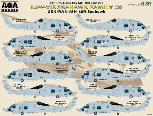 AOA Decals AOA35009 1:35 LOW-VIZ SEAHAWK FAMILY