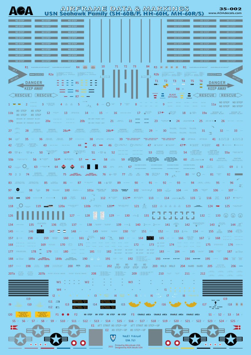 AOA Decals AOA35009 1:35 LOW-VIZ SEAHAWK FAMILY