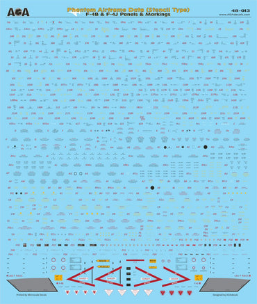 AOA Decals AOA48013X 1:48 McDonnell F-4B/F-4J PHANTOM AIRFRAME DATA