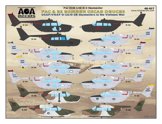 AOA 48017 USAF/VNAF O-2A/B Skymaster Vietnam War Decals 1:48