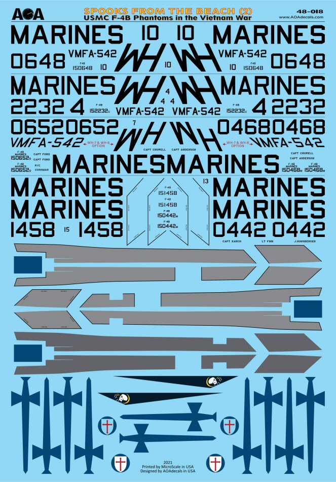 AOA Decals AOA48018 1:48 SPOOKS FROM THE BEACH