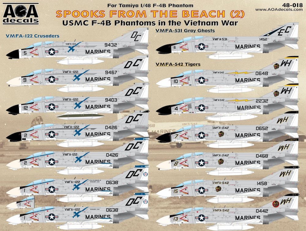 AOA Decals AOA48018 1:48 SPOOKS FROM THE BEACH