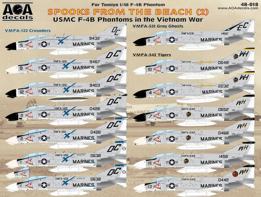 AOA Decals AOA48018 1:48 SPOOKS FROM THE BEACH