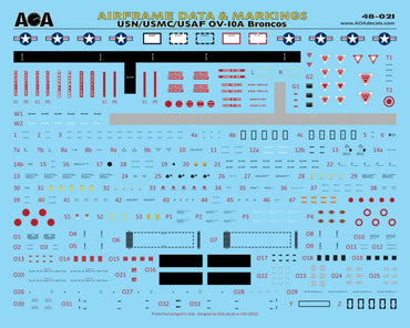 AOA Decals AOA48021 1:48 Airframe Data & Markings