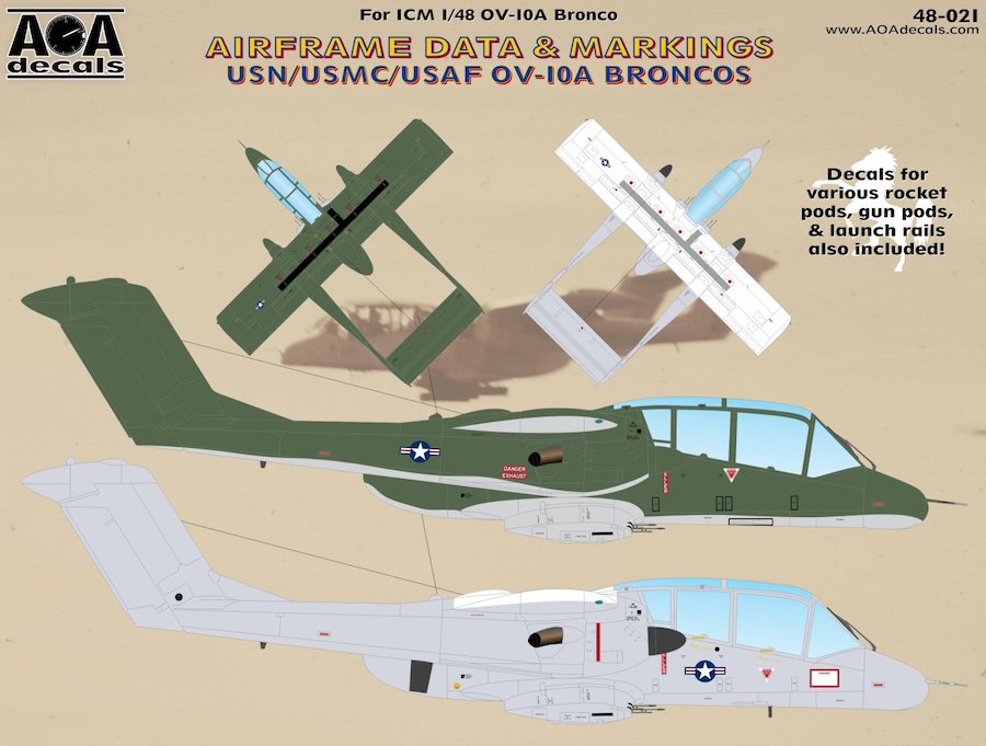 AOA Decals AOA48021 1:48 Airframe Data & Markings