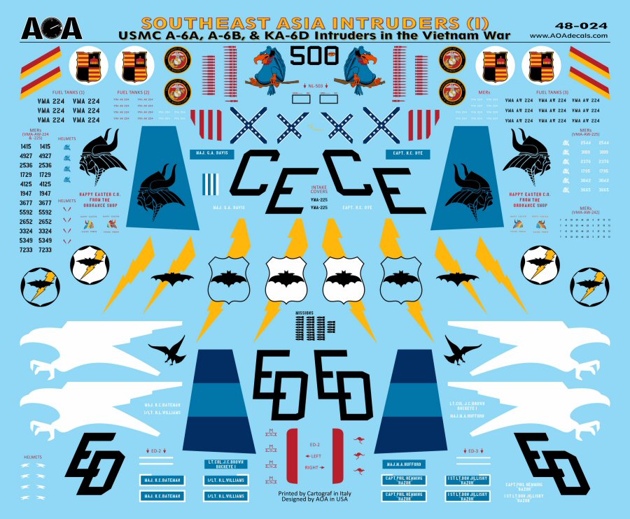 AOA Decals AOA48024 1:48 Southeast Asia Grumman Intruders
