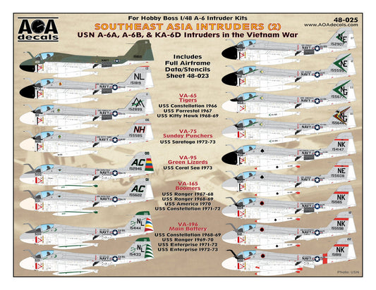AOA Decals AOA48025 1:48 Southeast Asia Grumman Intruders