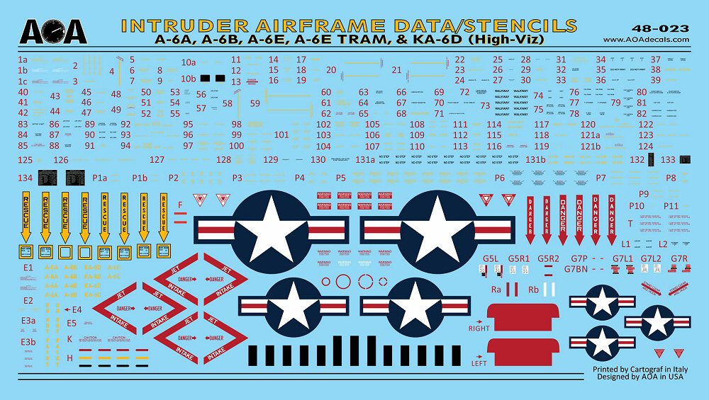 AOA Decals AOA48025 1:48 Southeast Asia Grumman Intruders