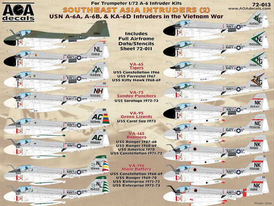 AOA Decals AOA72013 1:72 SOUTHEAST ASIA Grumman INTRUDERS