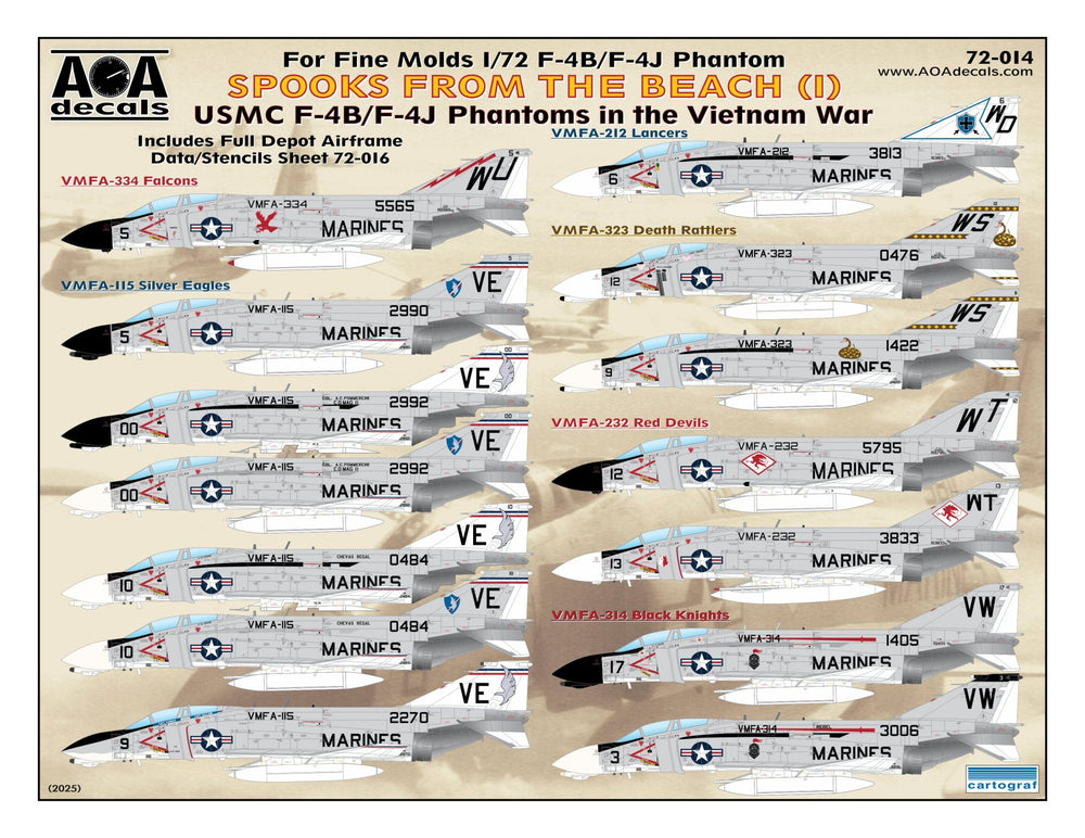 AOA Decals AOA72014 1:72 SPOOKS FROM THE BEACH