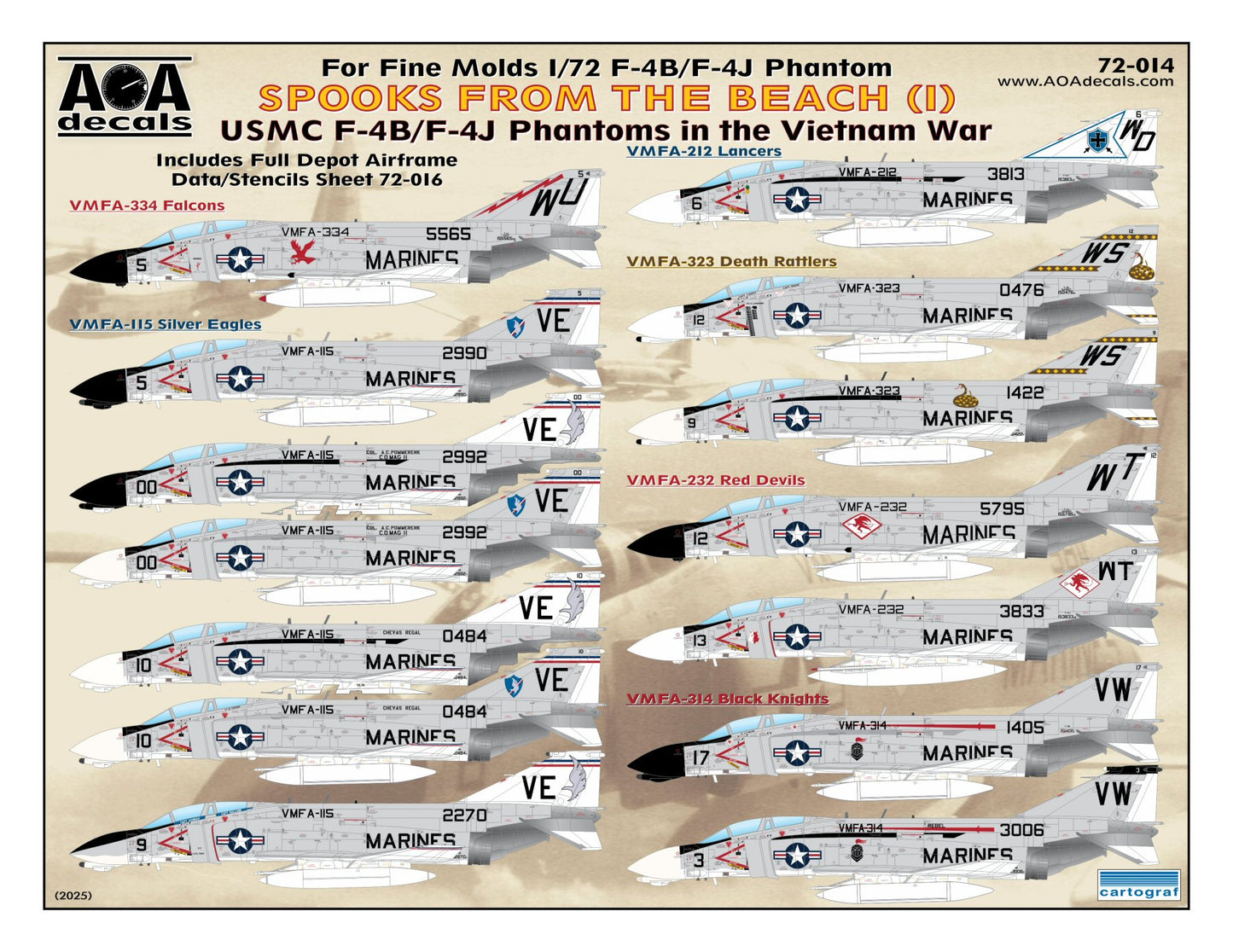 AOA Decals AOA72014 1:72 SPOOKS FROM THE BEACH