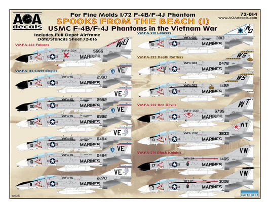 AOA Decals AOA72014 1:72 SPOOKS FROM THE BEACH