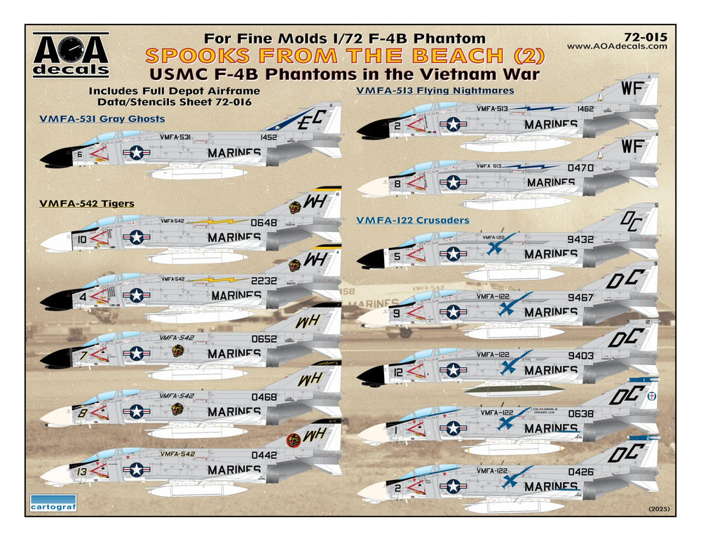 AOA Decals AOA72015 1:72 SPOOKS FROM THE BEACH