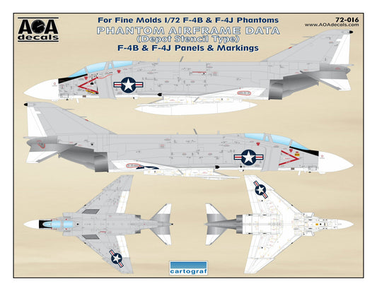 AOA Decals AOA72016 1:72 PHANTOM AIRFRAME DATA