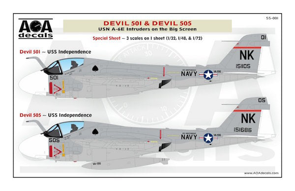 AOA Decals AOASS01 Devil 501 & Devil 505