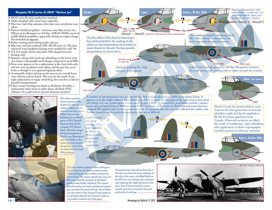 Aviaeology AOD32005M2 1:32 RCAF Mosquitoes of 418 Squadron