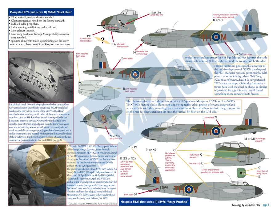 Aviaeology AOD32005M2 1:32 RCAF Mosquitoes of 418 Squadron