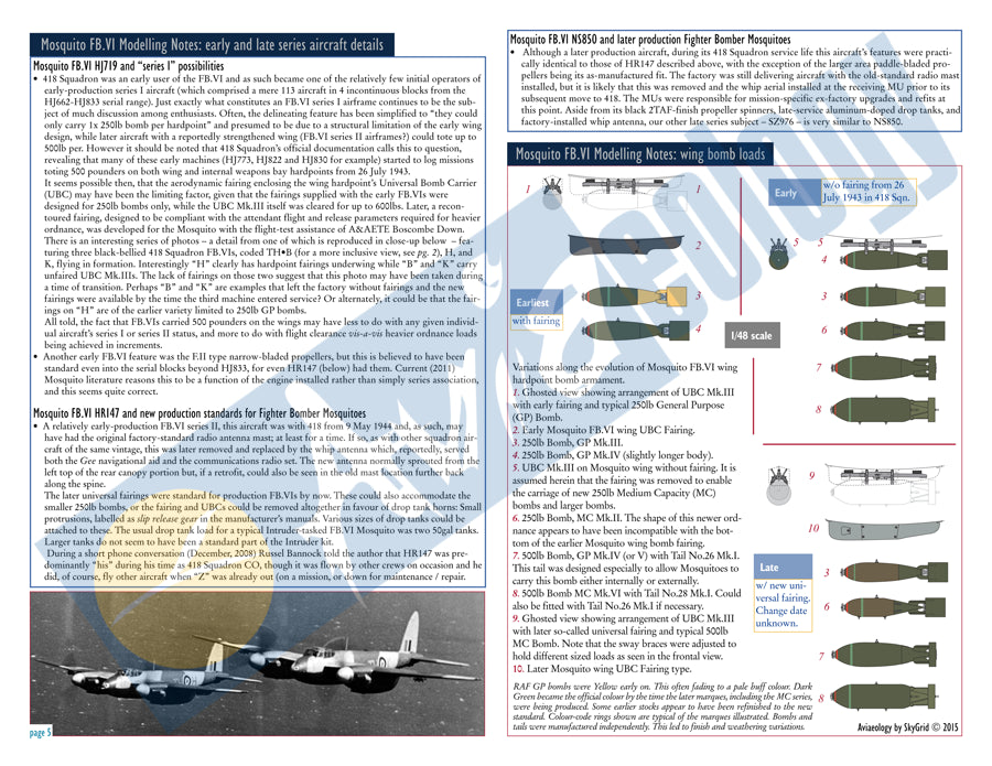 Aviaeology AOD32005M2 1:32 RCAF Mosquitoes of 418 Squadron