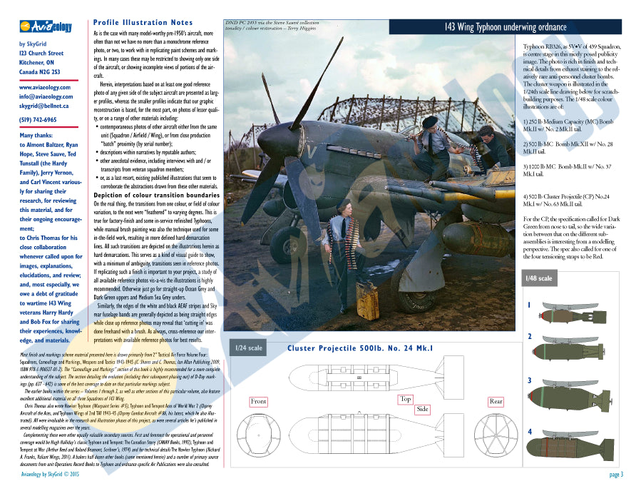 Aviaeology 32008P2 RCAF Hawker Typhoon Mk.IB 1944 Part 2 1:32