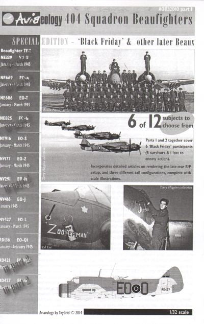 Aviaeology AOD320101 1:32 404 Sqn Bristol Beaufighters