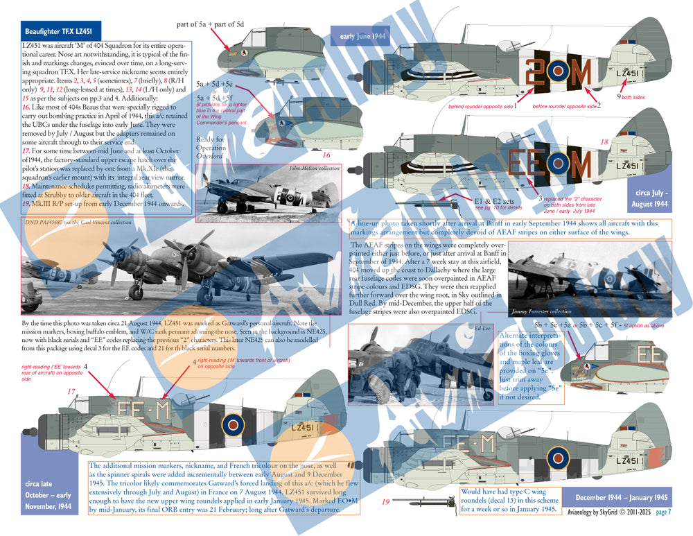 Aviaeology 48002M2 RCAF Beaufighter TF.X 404 Sqn 1943-44 1:48