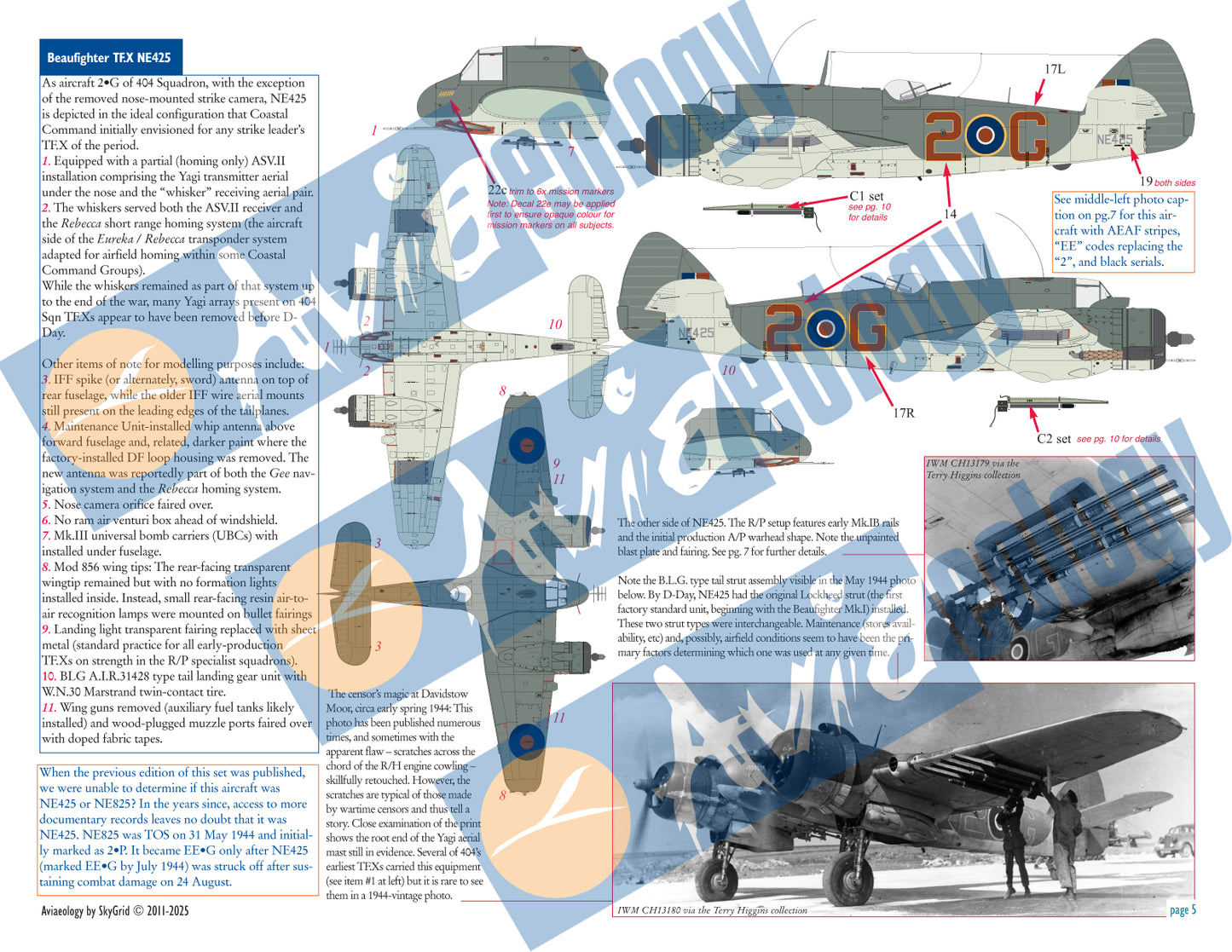 Aviaeology 48002M2 RCAF Beaufighter TF.X 404 Sqn 1943-44 1:48