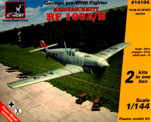 Armory AR14104 1:144 Messerschmitt Bf-109A/B, German pre-WWII fighter