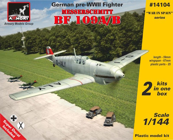 Armory AR14104 1:144 Messerschmitt Bf-109A/B, German pre-WWII fighter