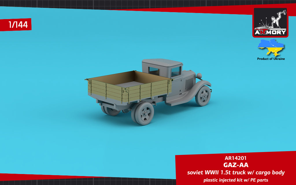 Armory 14201 GAZ-AA Soviet WWII Cargo Truck with PE Parts 1:144