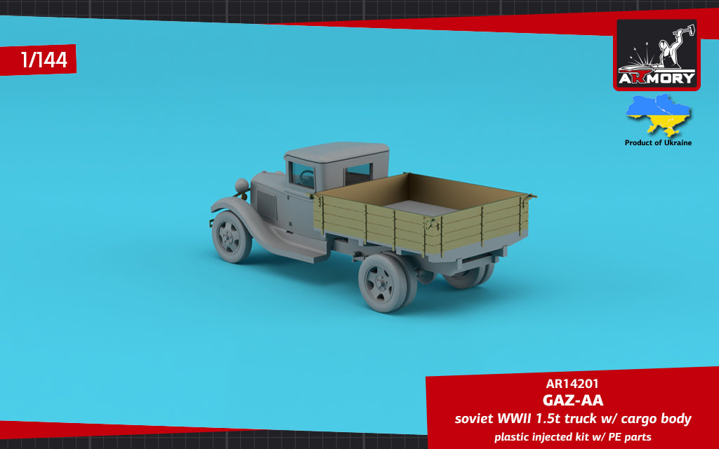 Armory 14201 GAZ-AA Soviet WWII Cargo Truck with PE Parts 1:144