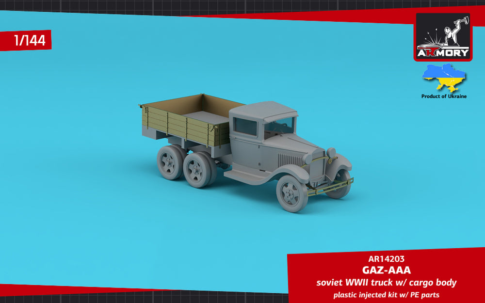 Armory 14203 GAZ-AAA Soviet WWII 6x4 Cargo Truck PE Parts 1:144