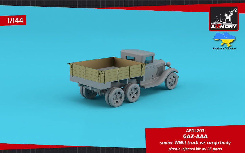 Armory 14203 GAZ-AAA Soviet WWII 6x4 Cargo Truck PE Parts 1:144