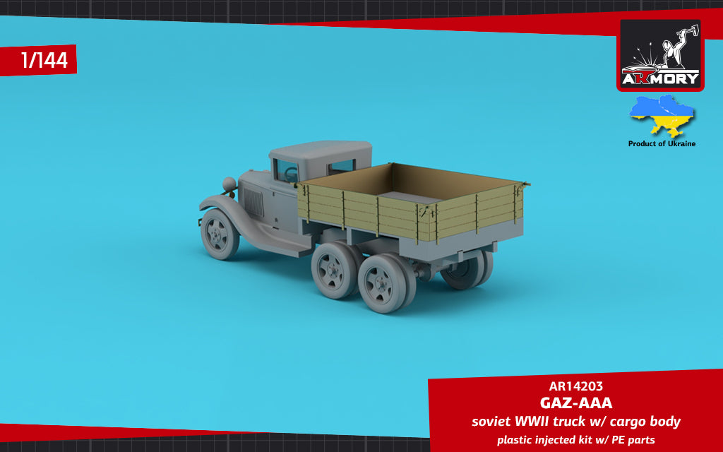 Armory 14203 GAZ-AAA Soviet WWII 6x4 Cargo Truck PE Parts 1:144