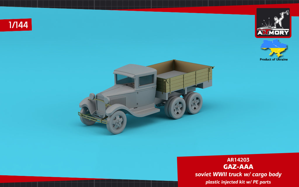 Armory 14203 GAZ-AAA Soviet WWII 6x4 Cargo Truck PE Parts 1:144
